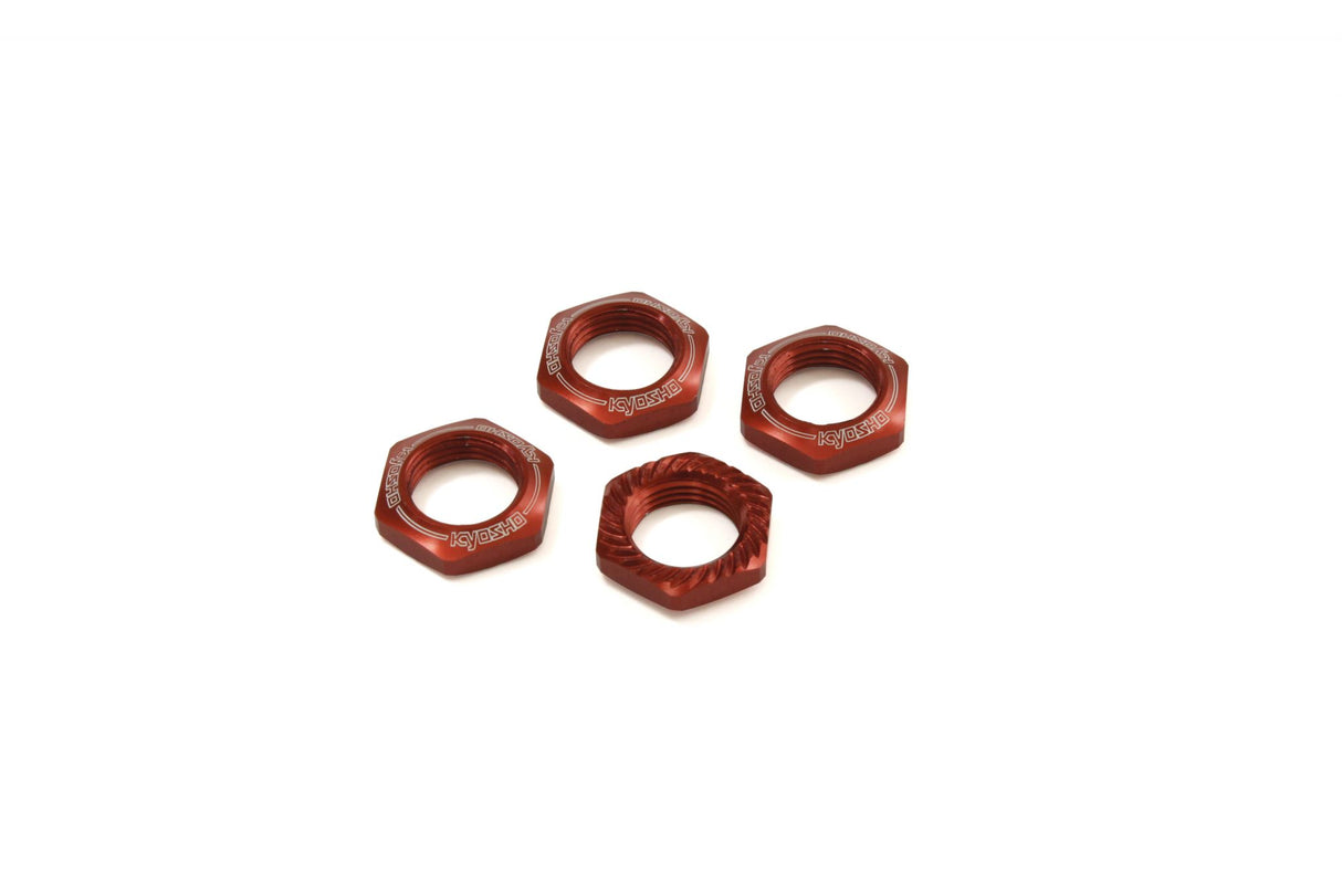 KYOSHO K.IFW472R - Serrated Wheel Nuts Kyosho Inferno 1:8 4 Red