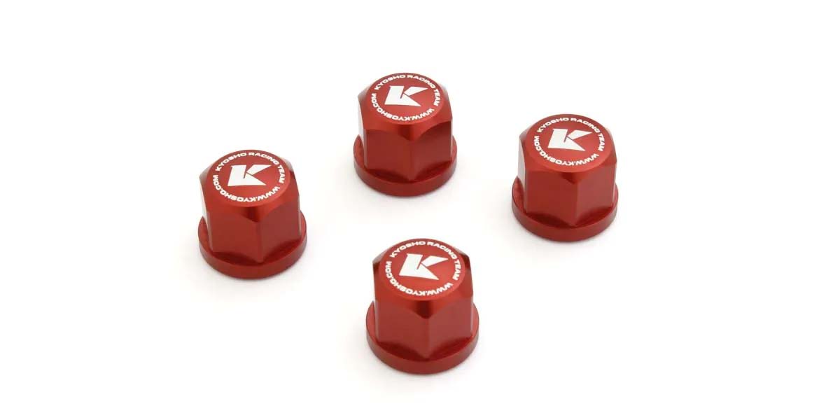 KYOSHO K.MAW030 - Long Serrated Wheel Nuts Kyosho Mad Series 4 Red