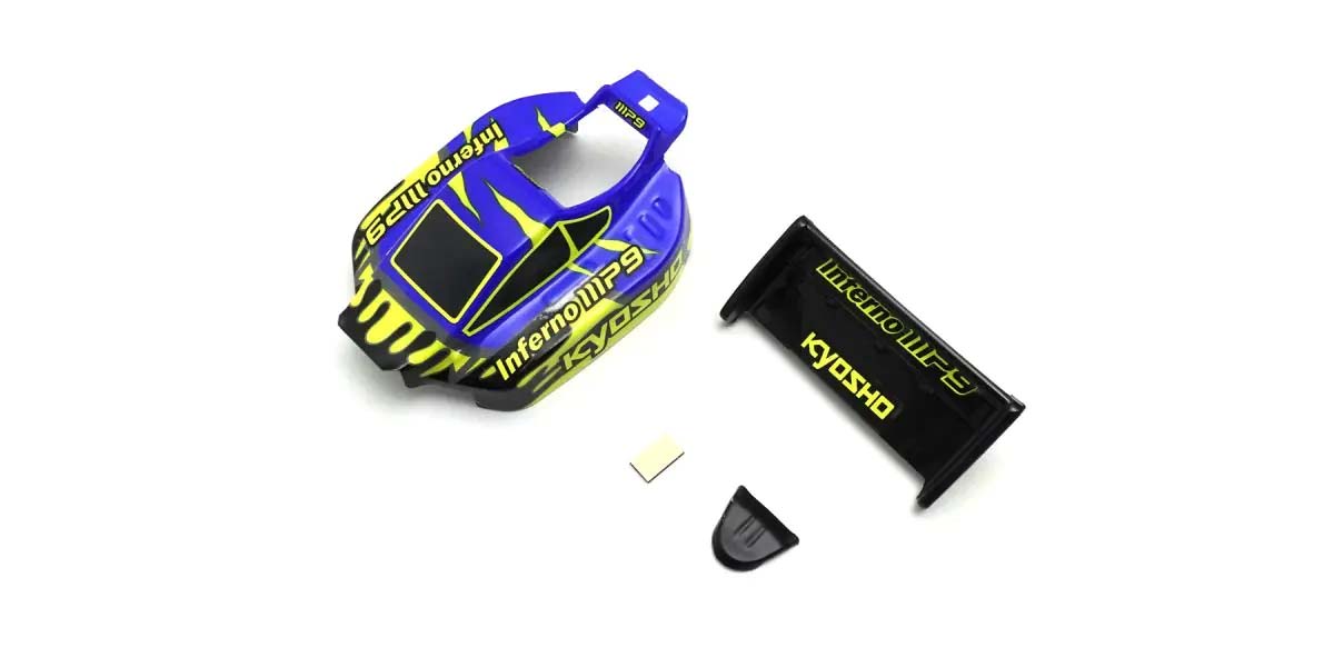 KYOSHO K.MBB03BLY - Pre-painted Mini-Z Buggy Inferno MP9 TKI3 Body Set - Blue-Yellow