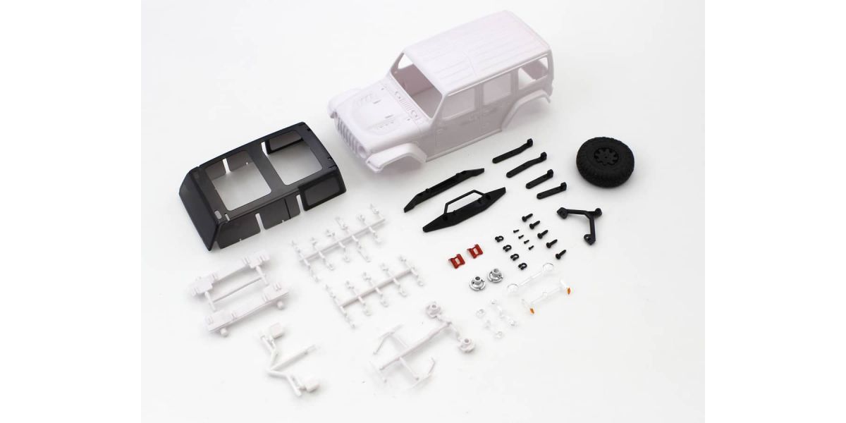 KYOSHO K.MXN01 - Bodyshell Jeep Wrangler Rubicon Mini-Z 4X4 MX01 White Body