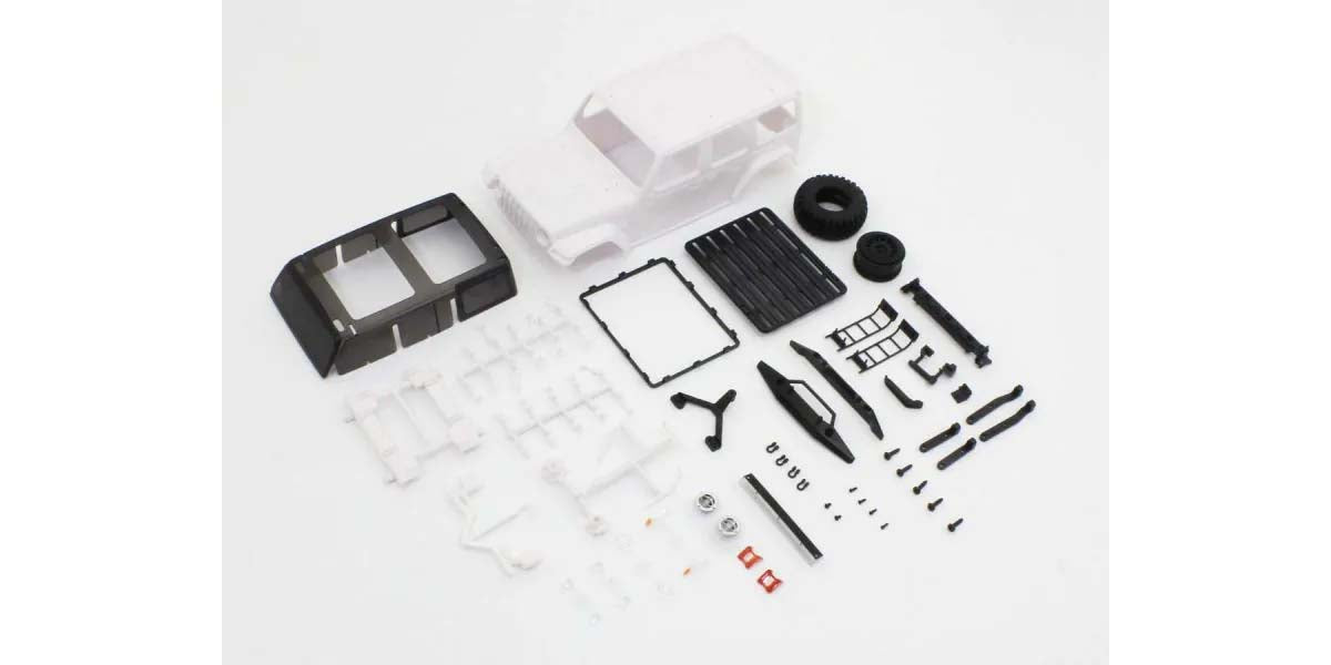KYOSHO K.MXN07 - Bodyshell Jeep Wrangler Rubicon Acc Mini-Z 4X4 MX01 White Body