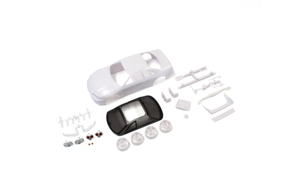 KYOSHO K.MZN182 - Bodyshell Nissan Skyline R33 Mini-Z + 4WD Rims White Body