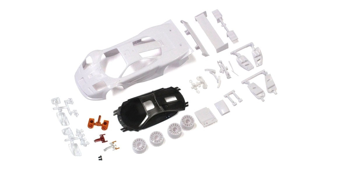 KYOSHO K.MZN192 - Bodyshell McLaren F1 GTR Mini-Z + 2WD Rims White Body