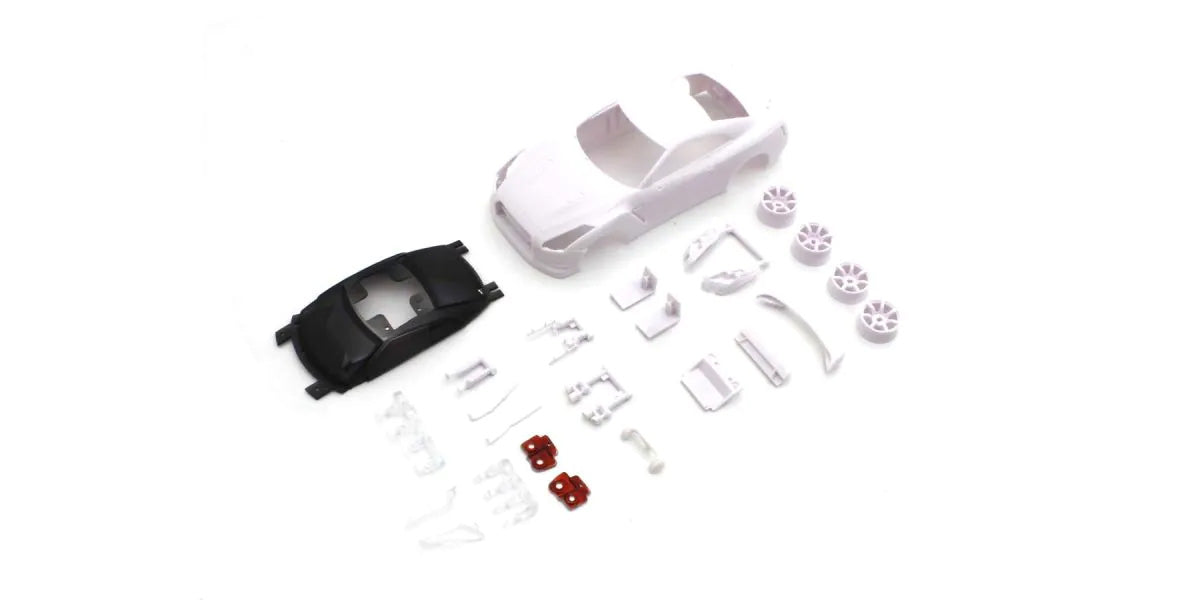 KYOSHO K.MZN210 - Bodyshell Nissan Skyline GT-R R35 Mini-Z + AWD Rims White Body