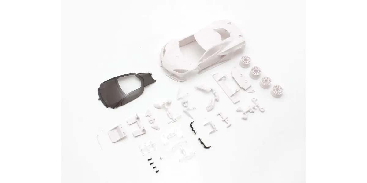 KYOSHO K.MZN215 - Bodyshell Chevrolet Corvette C8-R Mini-Z + 2WD Rims White Body