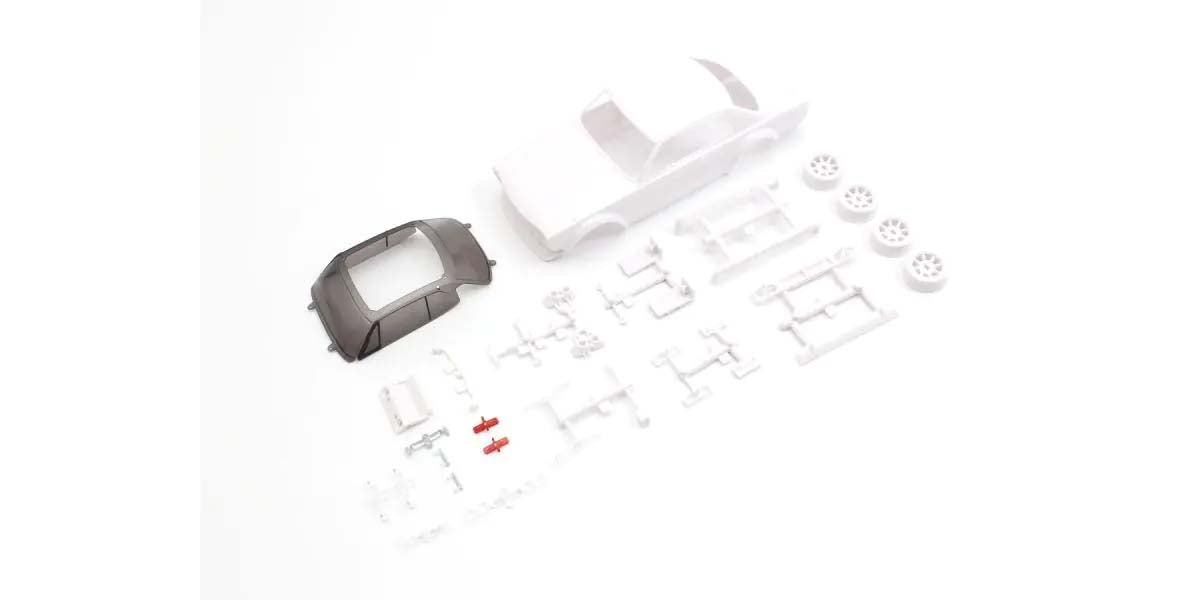 KYOSHO K.MZN216 - Bodyshell Skyline 2000GT-R KPGC10 Mini-Z + 4WD Rims White Body