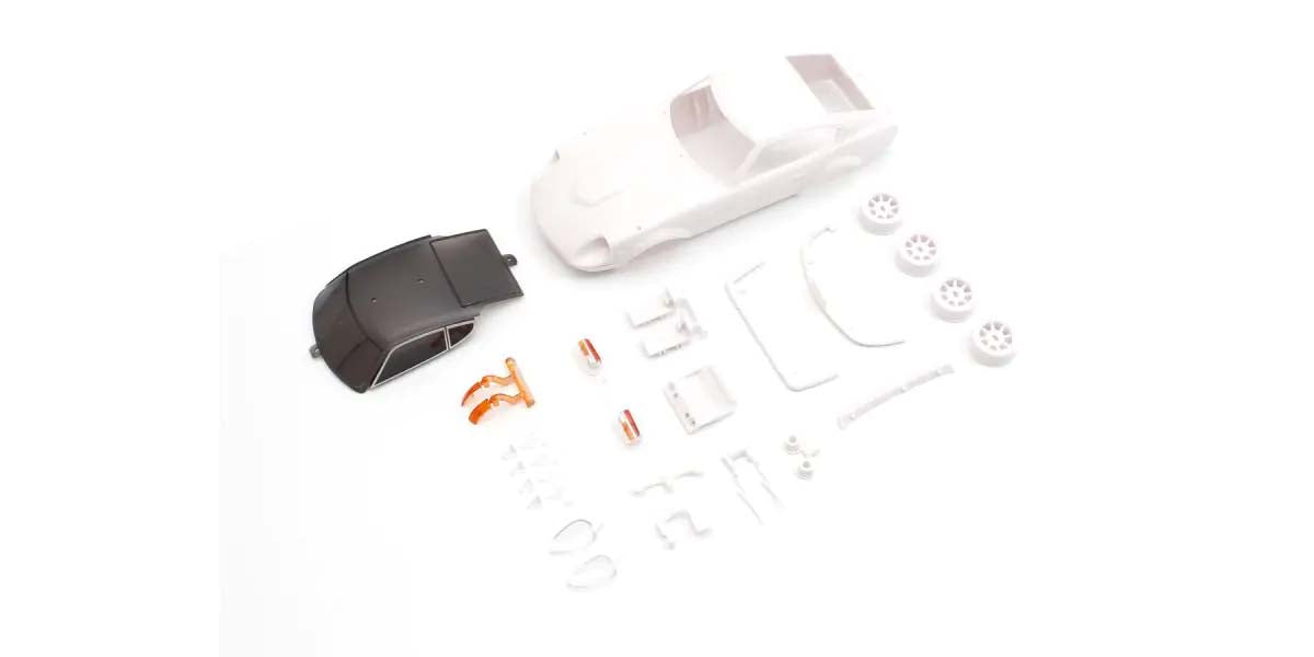 KYOSHO K.MZN217 - Bodyshell Nissan Fairlady 240ZG Mini-Z + 4WD Rims White Body