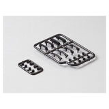 Door handles set, black plastic