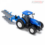 Fjernstyret traktor med plov og enkelthjul – Korody 1:24