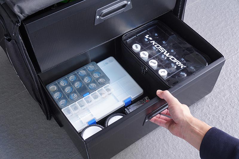 KOSWORK KOS32251PP - Koswork 1:10 RC Dual Drawer Bag 540x350x420mm PP Frame