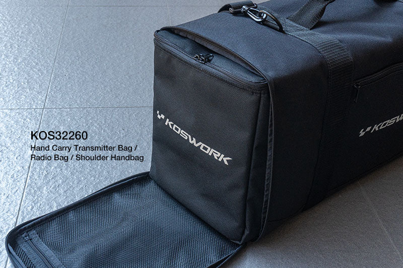 KOSWORK KOS32286 - Koswork 1/10 Racing Bag w/Radio Bag & 2 Car Cases 65x26x31cm