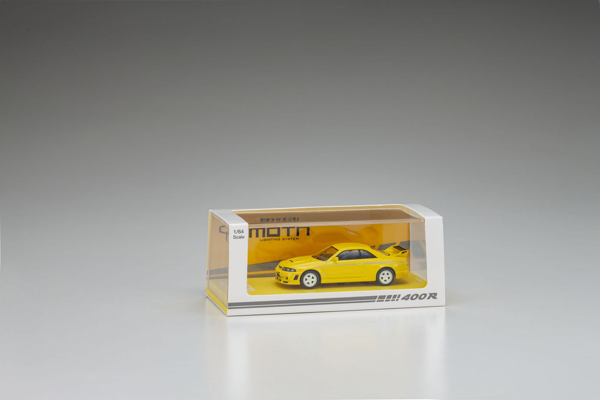 KYOSHO DIE CAST KS07128LY - Kyosho MOTN Led System 1:64 Nismo 400R Yellow