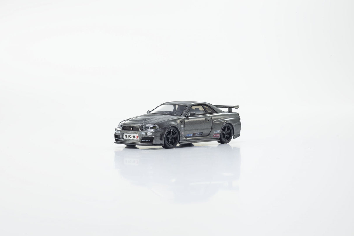 KYOSHO DIE CAST KS07130LGR - Kyosho MOTN Led System 1:64 Skyline GT-R Nismo BNR34 CRS version