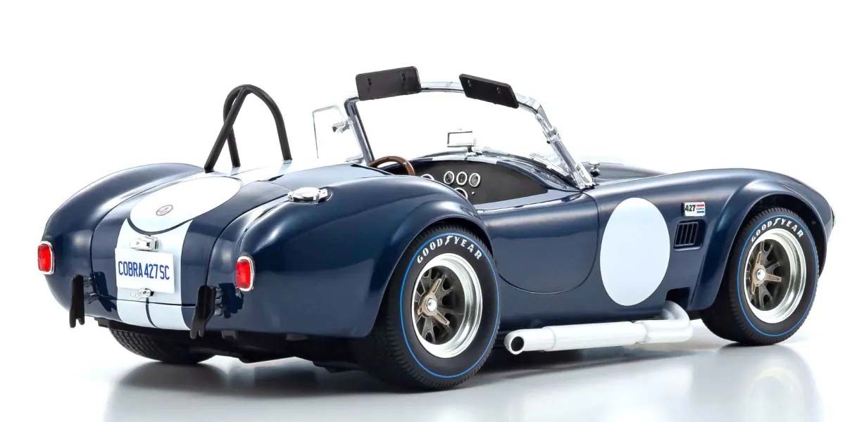 KYOSHO DIE CAST KS08048DBL - Kyosho 1:18 Shelby Cobra 427 S/C Spider 1962 Blue-White