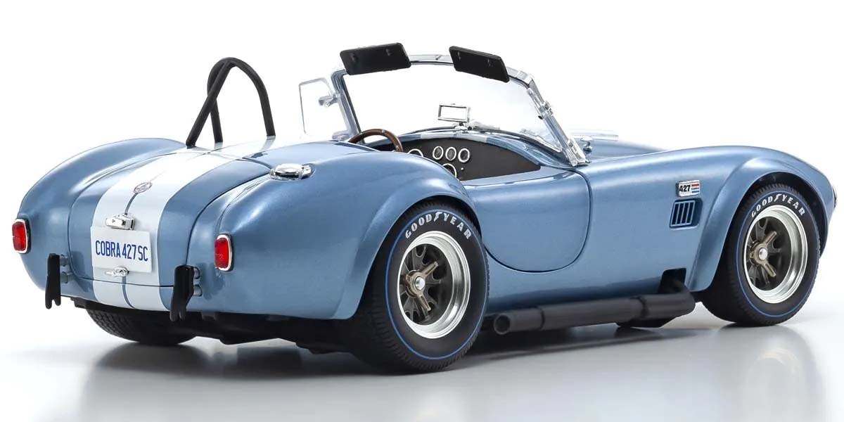 KYOSHO DIE CAST KS08048SBL - Kyosho 1:18 Shelby Cobra 427 S/C Spider 1962 Light Blue-White