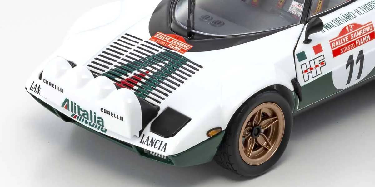 KYOSHO DIE CAST KS08130B - Kyosho 1:18 Lancia Stratos HF B.Waldegaard Winner San Remo 1975 Nr.11