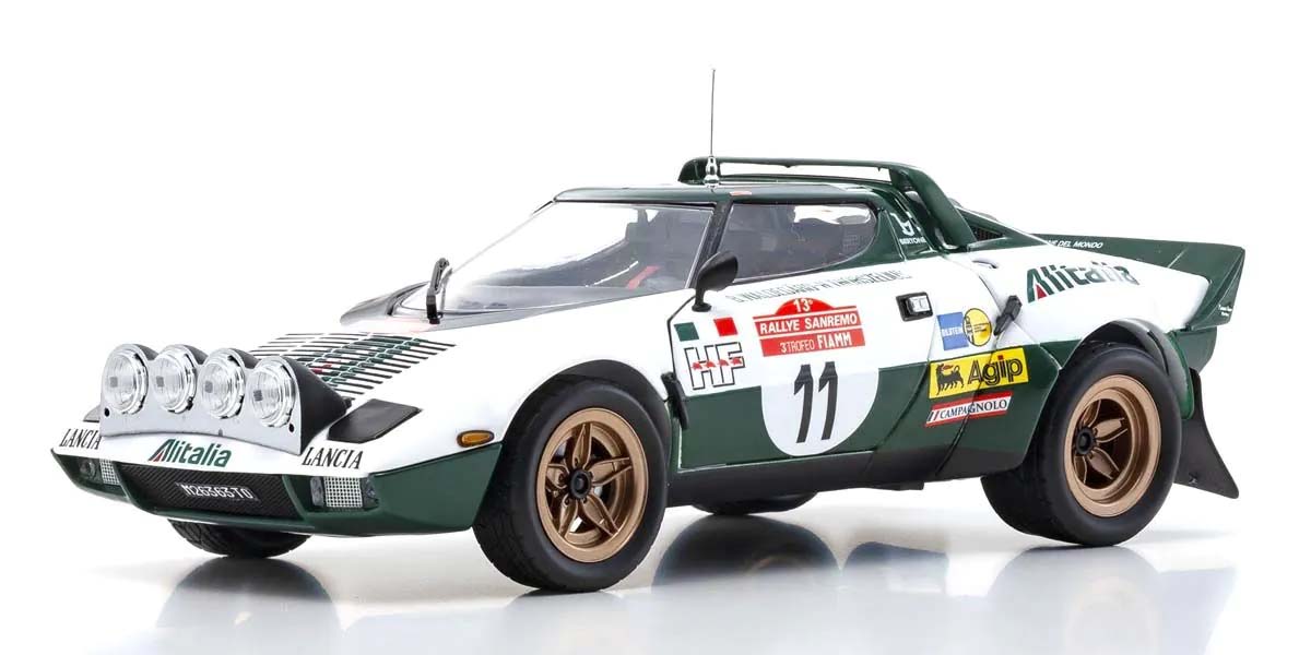 KYOSHO DIE CAST KS08130B - Kyosho 1:18 Lancia Stratos HF B.Waldegaard Winner San Remo 1975 Nr.11