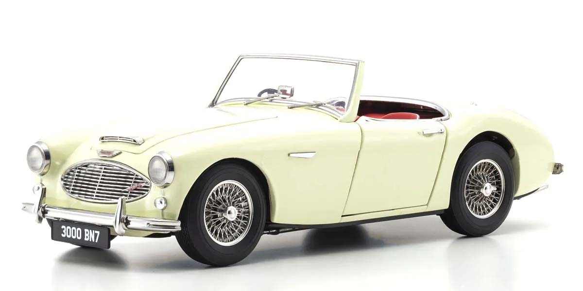 KYOSHO DIE CAST KS08149EW - Kyosho 1:18 Austin Healey 3000 BN7 English White