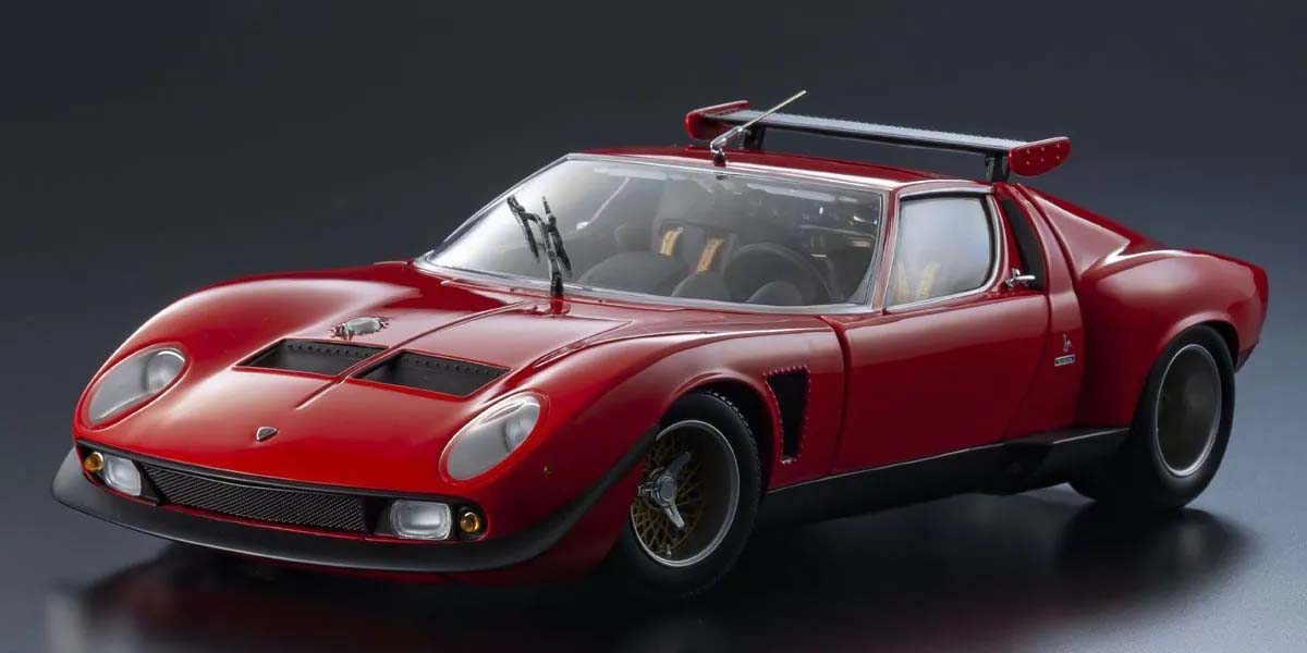 KYOSHO DIE CAST KS08319R - Kyosho 1:18 Lamborghini Miura SV 1970 Red-Black