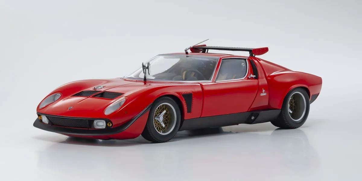 KYOSHO DIE CAST KS08319R - Kyosho 1:18 Lamborghini Miura SV 1970 Red-Black