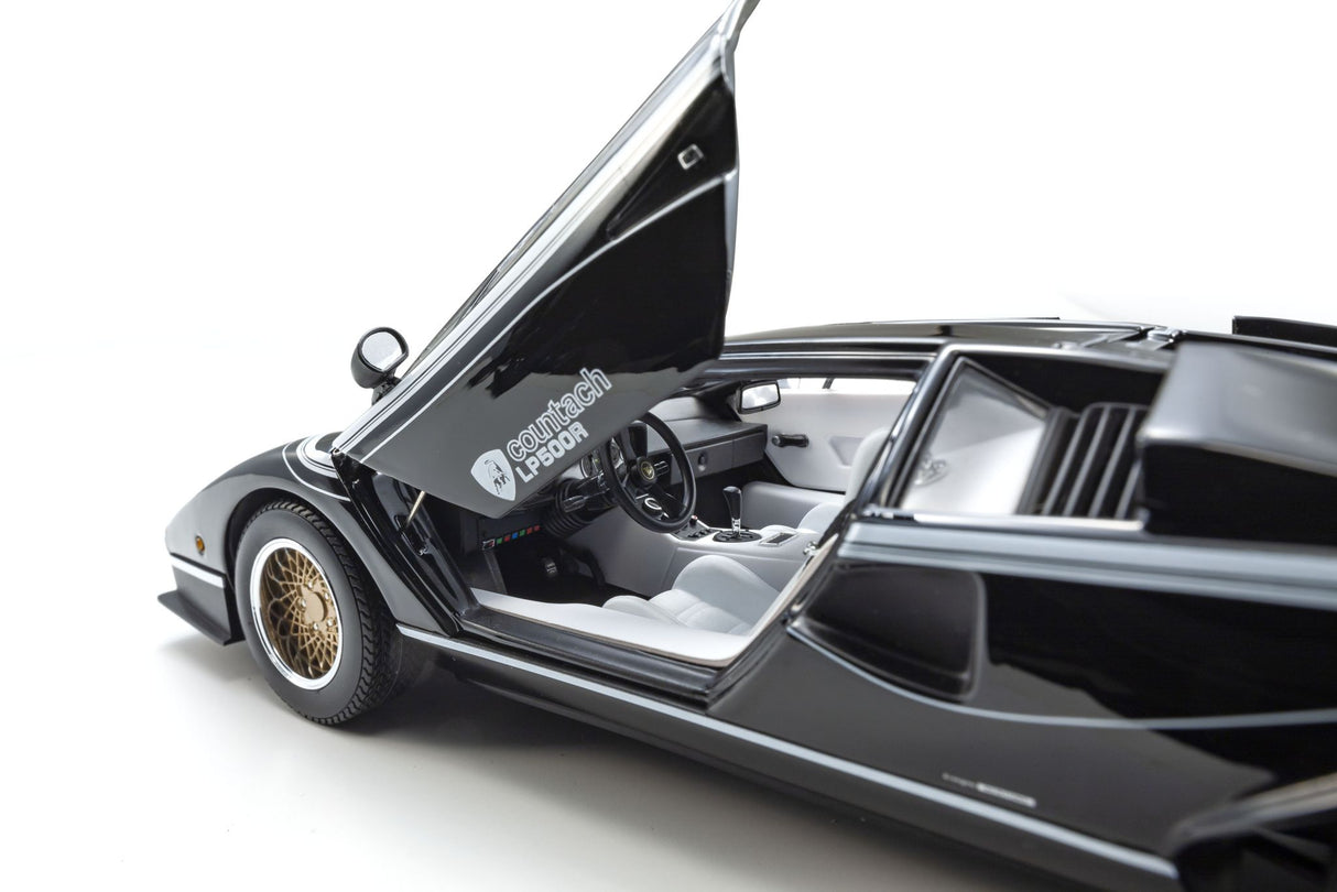 KYOSHO DIE CAST KS08320C - Kyosho 1:18 Lamborghini Countach LP500R Black-White