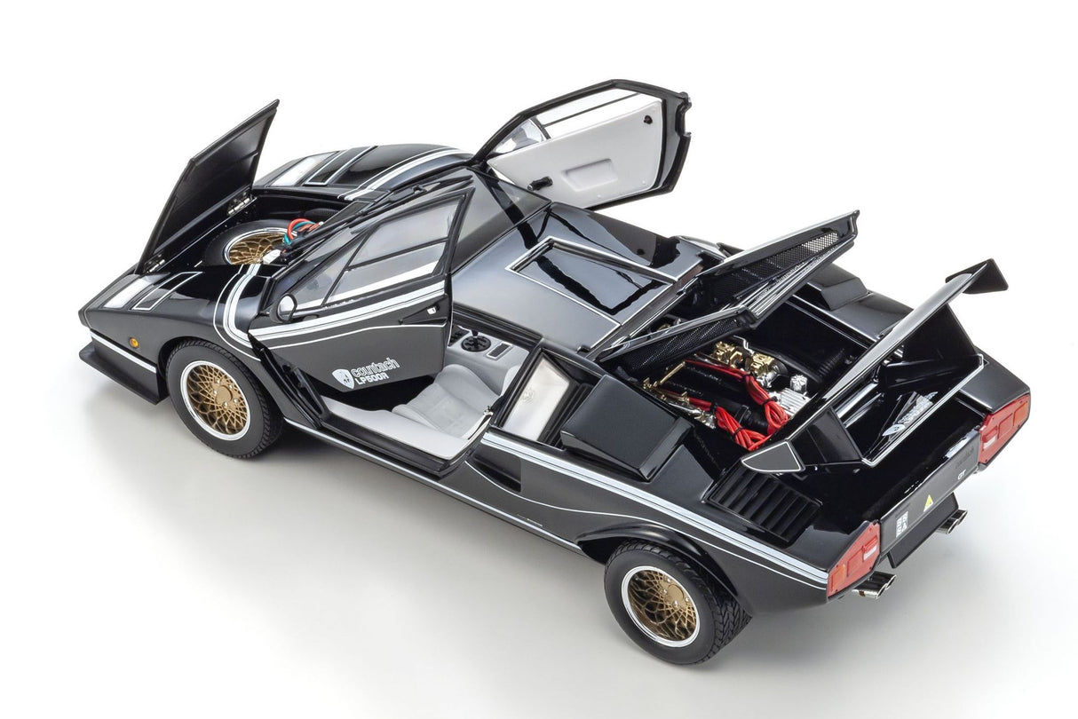 KYOSHO DIE CAST KS08320C - Kyosho 1:18 Lamborghini Countach LP500R Black-White