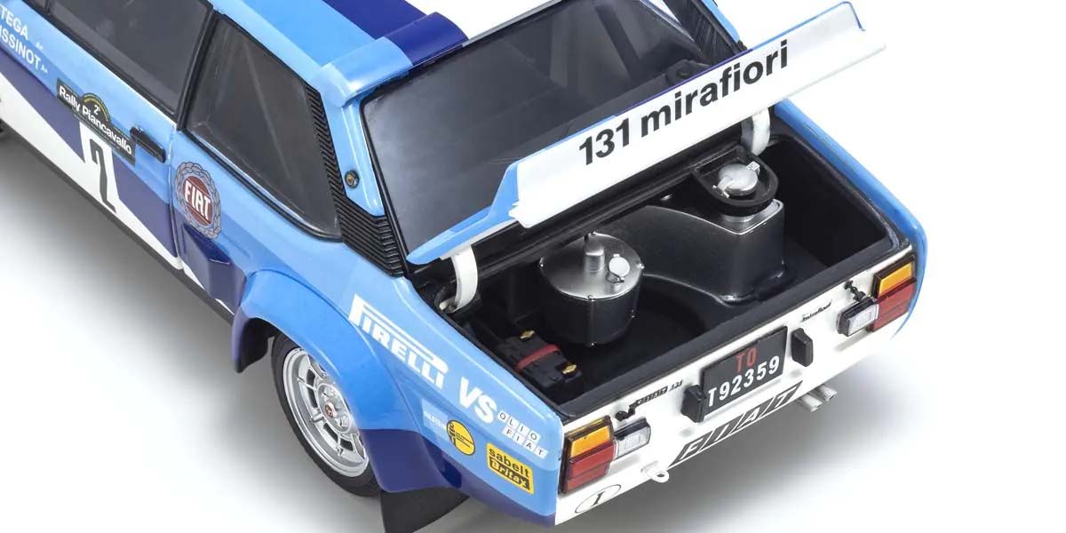 KYOSHO DIE CAST KS08376F - Kyosho 1:18 Fiat 131 Abarth A.Bettega Winner Piancavallo 1981 Nr.2