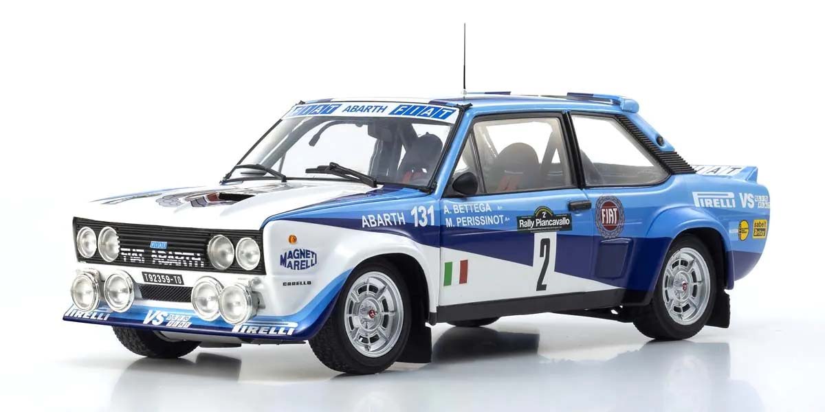 KYOSHO DIE CAST KS08376F - Kyosho 1:18 Fiat 131 Abarth A.Bettega Winner Piancavallo 1981 Nr.2