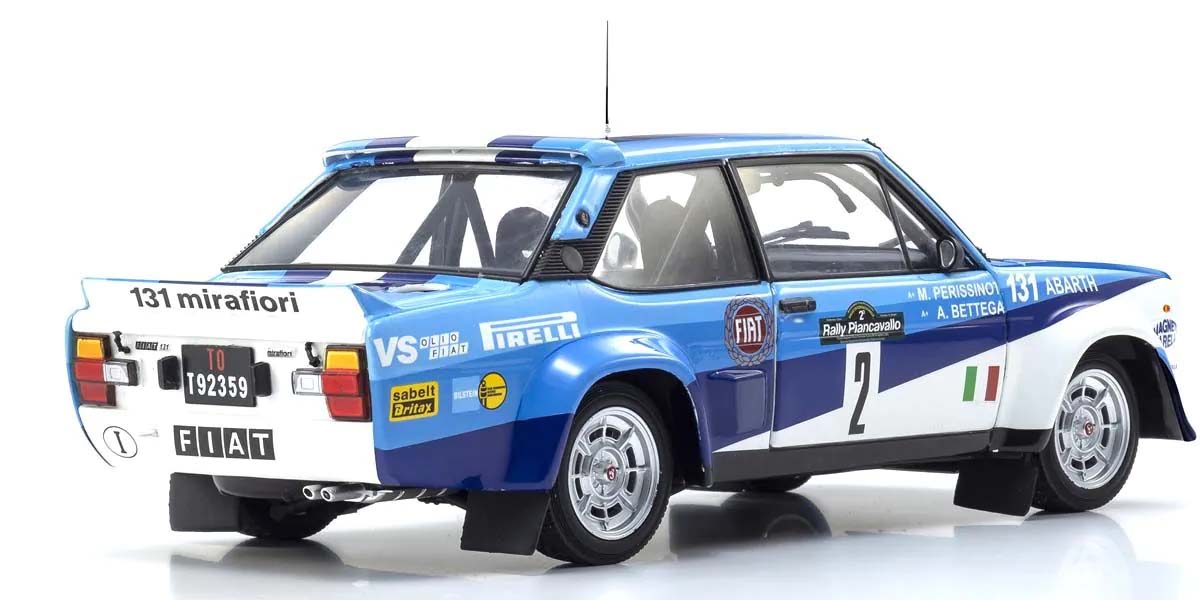 KYOSHO DIE CAST KS08376F - Kyosho 1:18 Fiat 131 Abarth A.Bettega Winner Piancavallo 1981 Nr.2
