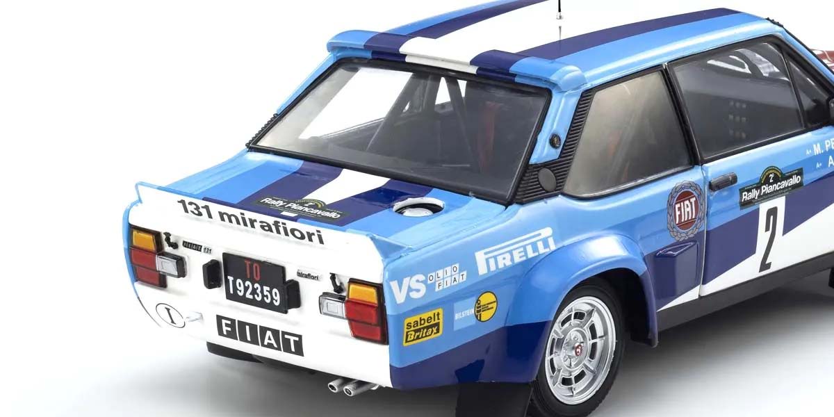 KYOSHO DIE CAST KS08376F - Kyosho 1:18 Fiat 131 Abarth A.Bettega Winner Piancavallo 1981 Nr.2