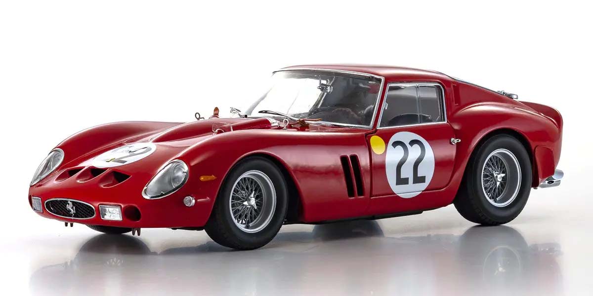 KYOSHO DIE CAST KS08438B - Kyosho 1:18 Ferrari 250 GTO 3rd Over All LM 1962 Nr.22 Blaton/Dernier