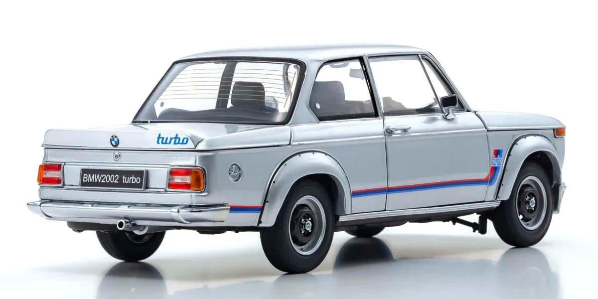 KYOSHO DIE CAST KS08544S - Kyosho 1:18 BMW 2002 Turbo 1974 Silver