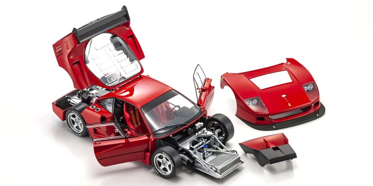 KYOSHO DIE CAST KS08602CR - Kyosho 1:12 Ferrari F40 Competizione 1989 Red