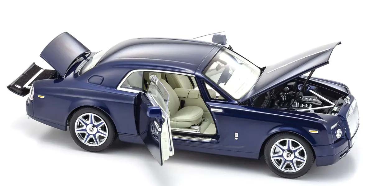 KYOSHO DIE CAST KS08862BLM - Kyosho 1:18 Rolls-Royce Phantom Coup 2008 Blue Metallic