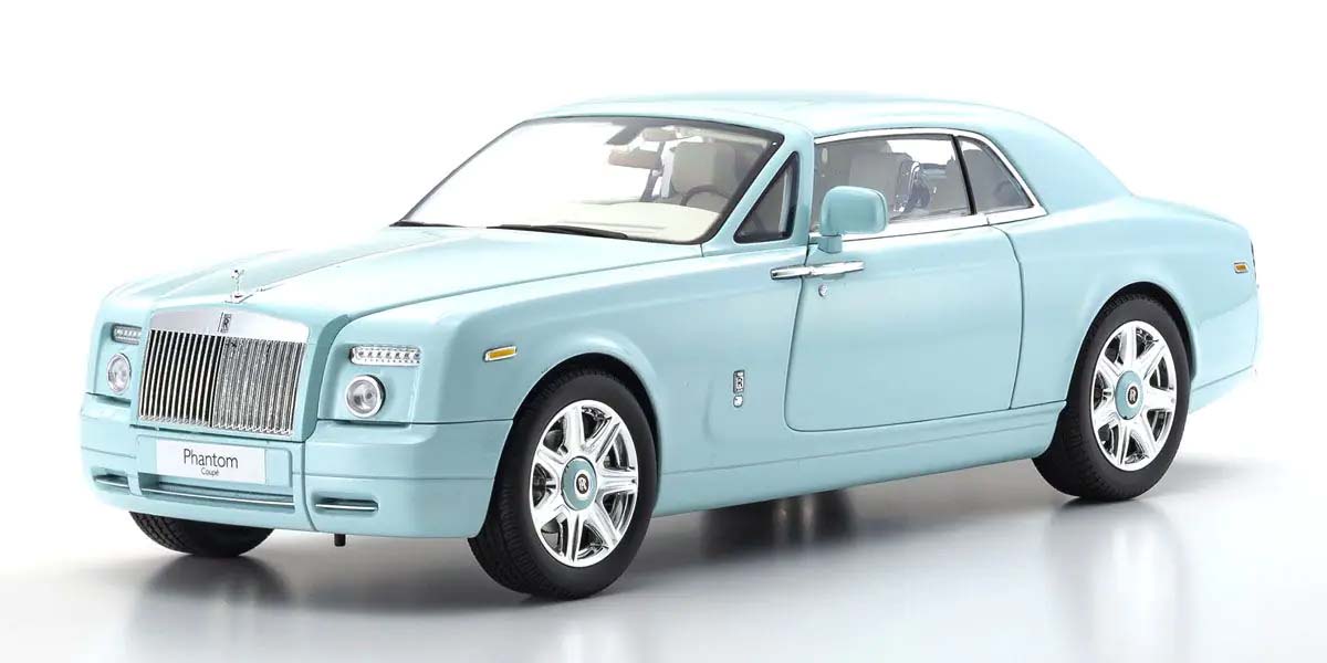 KYOSHO DIE CAST KS08862TBL - Kyosho 1:18 Rolls-Royce Phantom Coup 2008 Turquoise