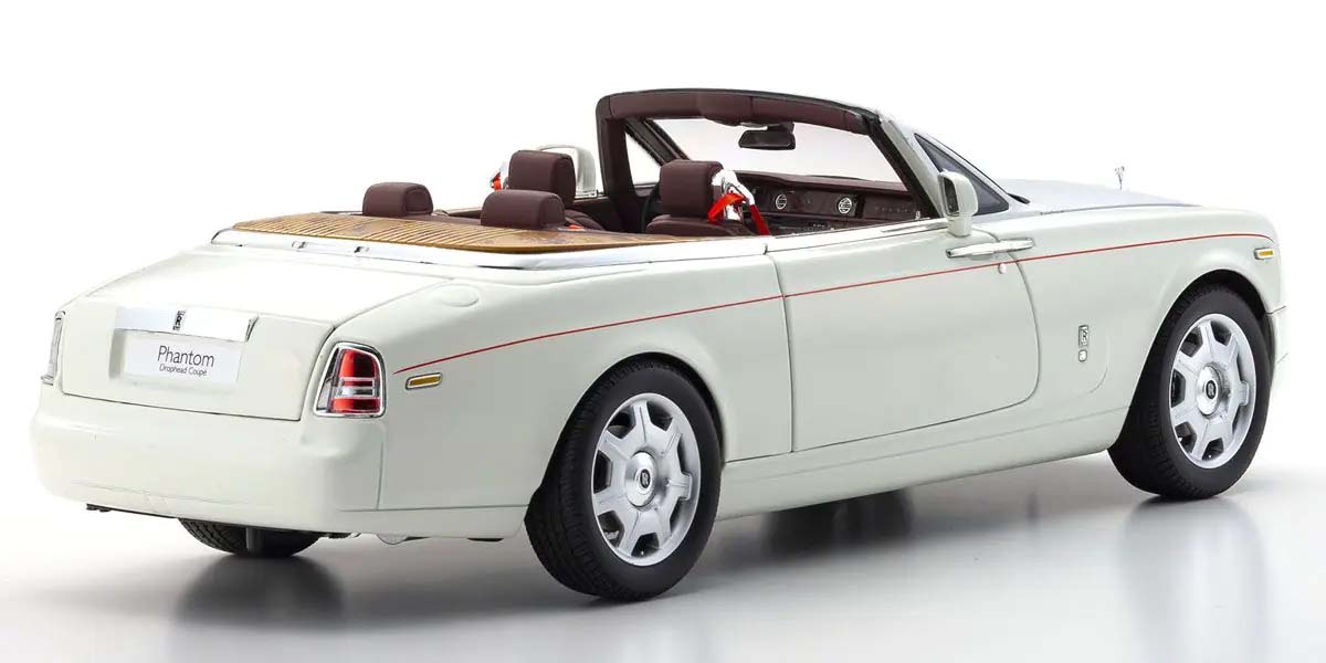 KYOSHO DIE CAST KS08871EW2 - Kyosho 1:18 Rolls-Royce Phantom Drophead Coup 2007 English White