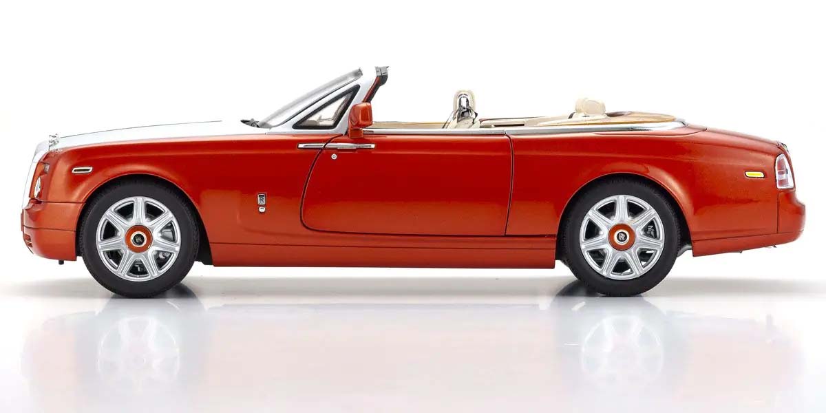 KYOSHO DIE CAST KS08871P - Kyosho 1:18 Rolls-Royce Phantom Drophead Coup 2007 Orange