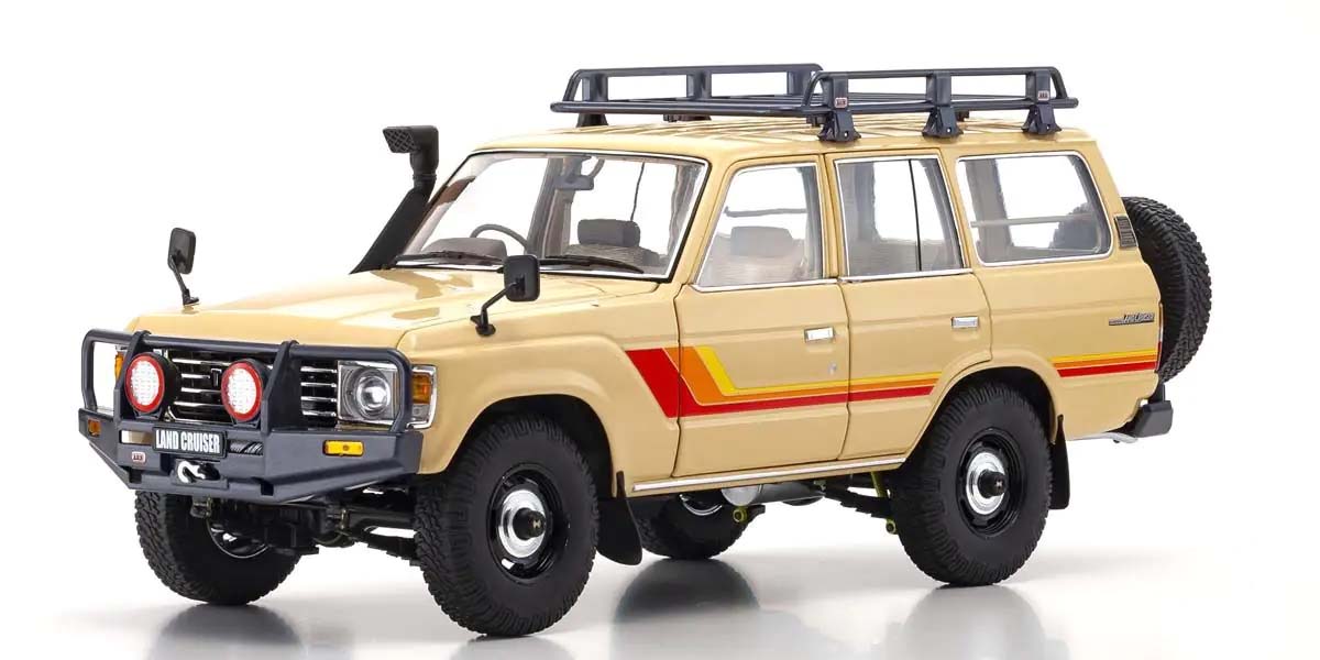 KYOSHO DIE CAST KS08956XBE - Kyosho 1:18 Toyota Land Cruiser 60 1980 Beige