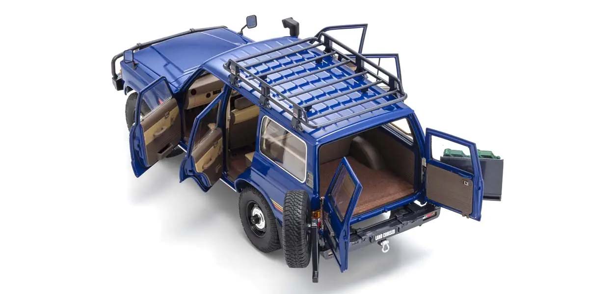 KYOSHO DIE CAST KS08956XBL - Kyosho 1:18 Toyota Land Cruiser 60 1980 Blue
