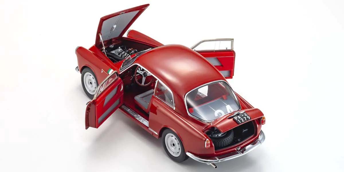 KYOSHO DIE CAST KS08957B - Kyosho 1:18 Alfa Romeo Giuletta SV Targa Florio 1957 Nr.24