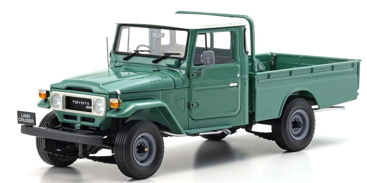 KYOSHO DIE CAST KS08958FG - Kyosho 1:18 Toyota Land Cruiser 40 Pick Up 1980 Fashion Green