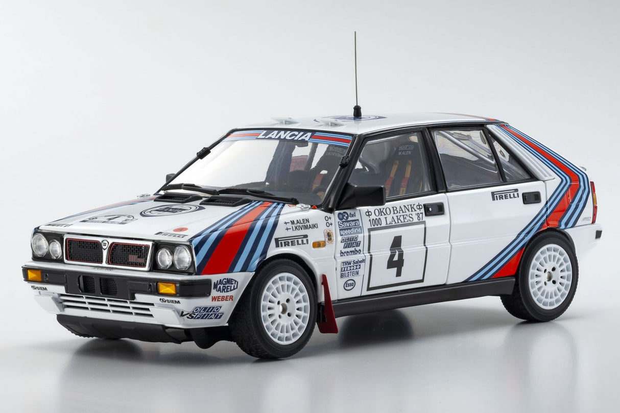 KYOSHO DIE CAST KS08960B - Kyosho 1:18 Lancia Delta HF 4WD 1000 Lakes 1987 Team Lancia Nr.4
