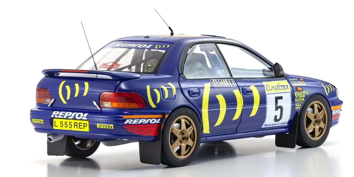 KYOSHO DIE CAST KS08962B - Kyosho 1:18 Subaru Impreza Carlos Sainz Winner Monte Carlo 1995 Nr.5