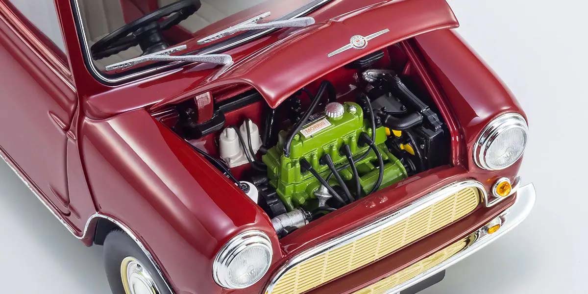 KYOSHO DIE CAST KS08964R - Kyosho 1:18 Morris Mini Minor Cherry Red