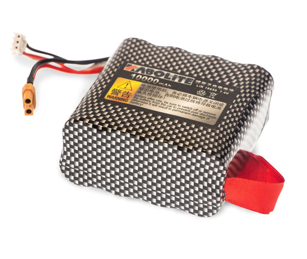 LiPo batteri 7,4V og 10000 mAh - passer bl.a. til Kabolite K336