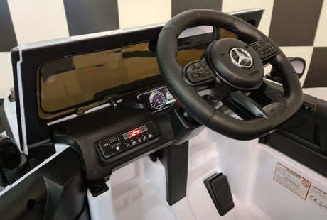 Mercedes G63 children's car 12V white with soft start 1 person