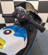 Mini BMW HP4 children's trike blue 12 volt