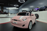 Fiat 500 elektrisk børnebil 12V pink