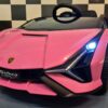 Battery children's car Lamborghini Sian pink