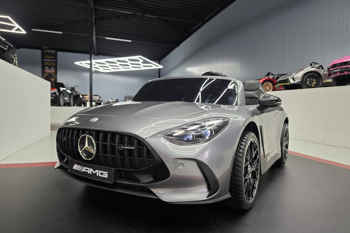 Børnebil Mercedes GT63 2-personers 24 volt metallic grå